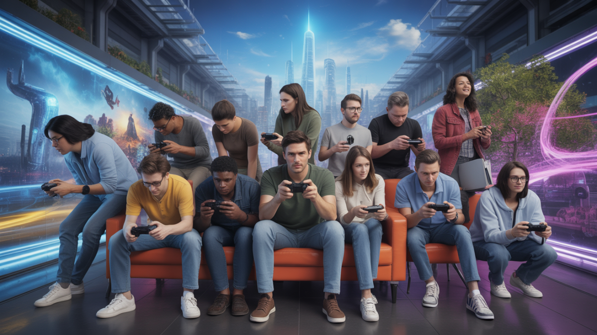 Illustration of navigating the complexities of choosing the ideal video game in a rapidly evolving industry.